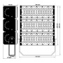 XXLED LED-Projektor 150W MAGNUM AIR - Bridgelux Chip 180Lm/W 136ºx78º