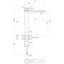 Rubinetto monocomando per lavabo Villeroy & Boch Conum con tappo di scarico Push-Open