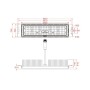 XXLED Proiettore LED 150W MAGNUM AIR - Chip Bridgelux 180Lm/W 60º - vista tecnica