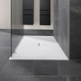 Receveur de douche Villeroy & Boch Squaro Infinity 160 x 75 cm, côté long découpé - vue technique