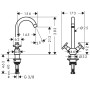 hansgrohe Logis M32 miscelatore cucina a 2 maniglie 220, 1jet - vista dettagliata