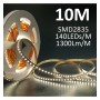 XXLED Striscia LED 24V | 140xLED/m | 10m | 10W/m | SMD2835 | LUMEN UGUALE | 1300Lm/M | IP20 | Taglio ogni