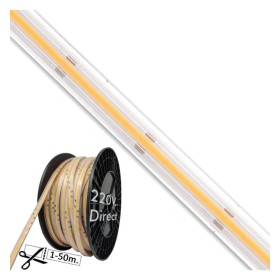 XXLED LED COB Streifen 220V | CUSTOM CUT | 840 LED/m | 50m | FLIP CHIP | 1500Lm |16W/M | CRI90 | IP67