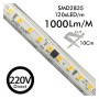 XXLED LED Streifen 220V | CUSTOM CUT | 120LED/m | 50m | SMD 2835 | 1000Lm | 10W/M | CRI90 | IP65 - Detailansicht