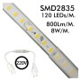 XXLED LED Streifen Gleichrichterkabel 220V| 120LED/m | 50m | SMD 2835 | 800Lm | 8W/M | CRI90 | IP65 - technische Ansicht