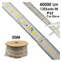 XXLED LED Streifen Gleichrichterkabel 220V| 120LED/m | 50m | SMD 2835 | 800Lm | 8W/M | CRI90 | IP65