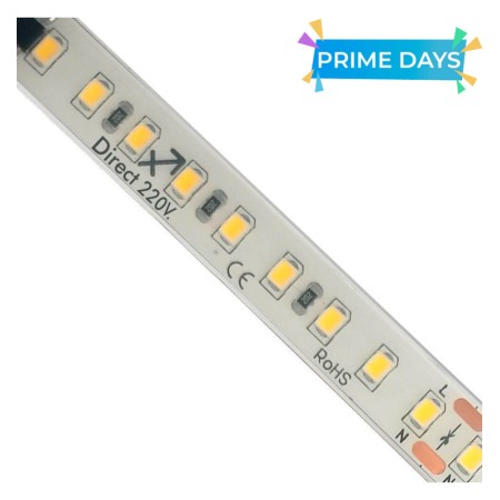 XXLED Bande LED 220V | 120xLED/m | 20m | SMD2835 | 1450Lm/M | 14W/M | IP67 | Coupez toutes les 10cm