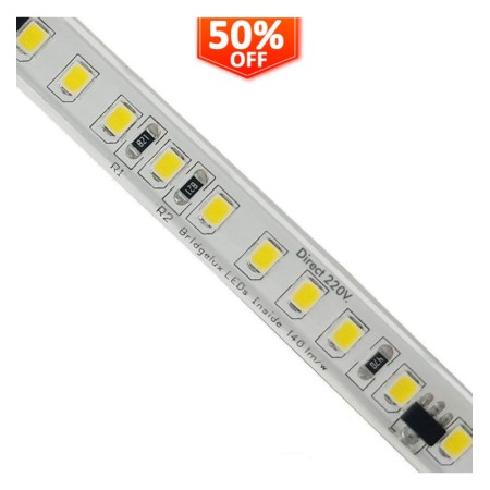 XXLED LED-Streifen 220V | 140xLED/m | 20m | SMD2835 | 2566Lm/M| 19W/M | IP67 | Schneiden Sie alle 10 cm
