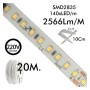 XXLED LED-Streifen 220V | 140xLED/m | 20m | SMD2835 | 2566Lm/M| 19W/M | IP67 | Schneiden Sie alle 10 cm - technische Ansicht