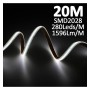 XXLED Bande LED 220V | 280xLED/m | 20m | SMD2025 | 1596Lm/M | 14W/M | IP67 | 10mm | Coupe tous les 5cm - vue détaillée