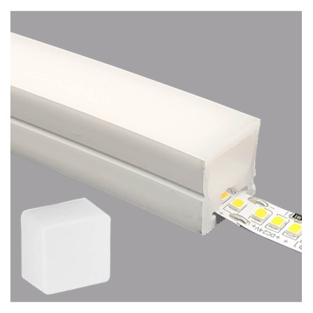 XXLED LED-Silikonrohr | FLEX 20-20 | 50m | Zuschneidbar | Für LED-Streifen bis zu 12 mm