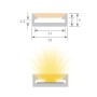XXLED Silikonhülle -Slim- 13x5mm zur Umwandlung von 8 -10 mm LED-Streifen in wasserdichte LED-Streifen - Produktansicht