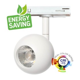 LED Strahler 10W FENIX - Weiss - 1-Phasen Schienensystem - CRI+93