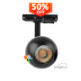 XXLED Projecteur LED 10W FENIX - Noir Chromé - Système de Rail Monophasé - IRC+93