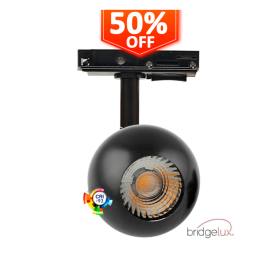 XXLED LED Strahler 10W FENIX - Schwarz Chrom - 1-Phasen Schienensystem - CRI+93