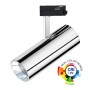 XXLED LED Strahler 30W BERNA Chromsilber Einphasen-Stromschiene DOB Driverless - Detailansicht