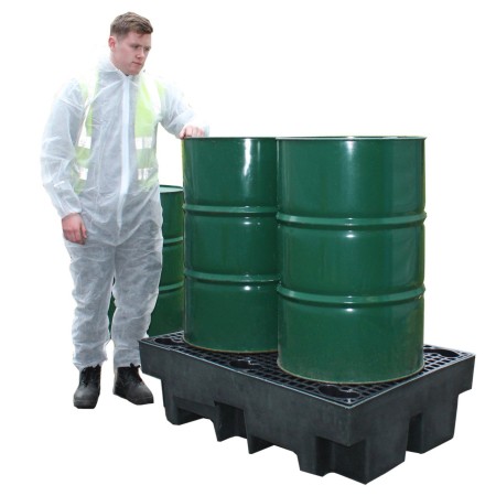 WOLFBAG Recycling-Auffangpalette für 2 Fässer 240L