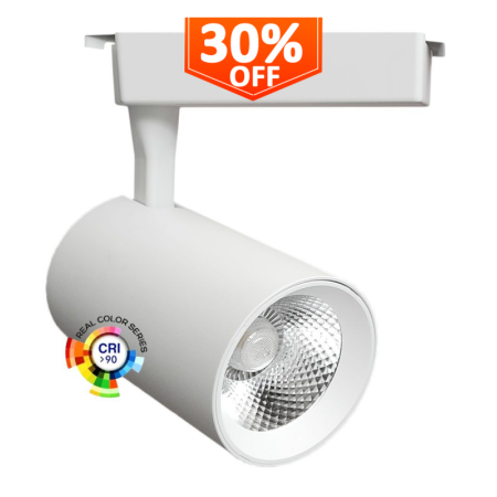 XXLED LED Strahler 30W PARMA Weiss 1-Phasen Schienensystem CRI +92