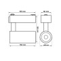 XXLED LED Strahler 30W PARMA Weiss 1-Phasen Schienensystem CRI +92