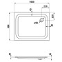 LAUFEN Platina Duschwanne 100 x 80 cm ohne Antislip - Detailansicht