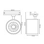 XXLED LED Strahler 40W - 38W - 36W ODENSE Weiss PHILIPS Driver 3-Phasen Schienensystem - CRI+92 - technische Ansicht