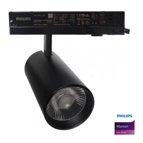 XXLED LED Strahler 40W -34W - MAYA - Schwarz - 3-Phasen DRIVER PHILIPS Schienensystem - CRI+92 - UGR13
