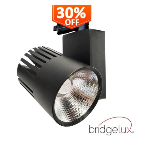 XXLED LED Strahler 40W GRAZ Schwarz BRIDGELUX Chip 3-Phasen Schienensystem CRI +90
