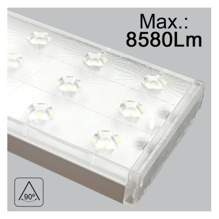 XXLED Faretto LED 66W - LINEAR ARENDAL - VOSSLOH - Bianco - Sistema a binario trifase - 150cm