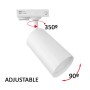 XXLED Proiettore su rotaia LED 10W monofase - EMMEN BIANCO - chip OSRAM DURIS E 2835 - immagine prodotto