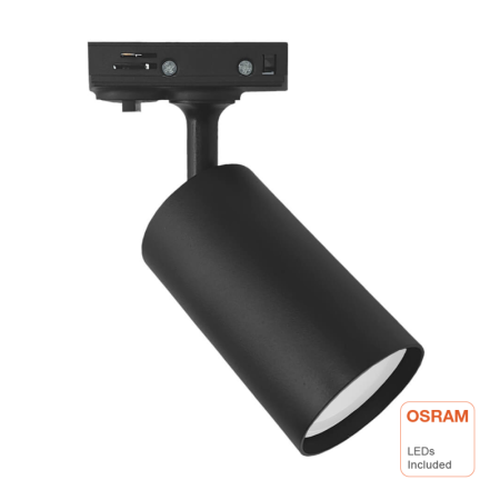 XXLED Spot LED pour Rail Monophasé 10W - EMMEN SCHWARZ - OSRAM CHIP DURIS E 2835