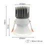XXLED Der 15W LED-Rundstrahler - WEIss - CRI+92 - UGR13 - technische Ansicht