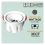 XXLED Einbaustrahler LED 6W - 9W - 12W Luxury Weiss - Bridgelux Chip - UGR11 - 3CCT - CRI +92 - technische Ansicht