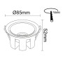 XXLED Einbaustrahler LED 6W - 9W - 12W Luxury Weiss - Bridgelux Chip - UGR11 - 3CCT - CRI +92 - Detailansicht