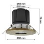 XXLED LED Downlight 15W - BRONZE - CRI+92 - UGR13 - Produktansicht