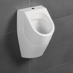 Urinoir d'aspiration Villeroy & Boch O.novo, sans couvercle, DirectFlush, arrivée d'eau par le haut
