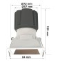 XXLED LED Downlight 15W - CHROM - QUADRATISCH - CRI+92 - UGR13 - Produktansicht