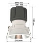 XXLED LED Downlight 15W - CHROM - KREISFÖRMIG - CRI+92 - UGR13
