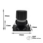 XXLED LED Downlight 15W - Schwarz - QUADRATISCH - CRI+92 - UGR13 - Produktansicht