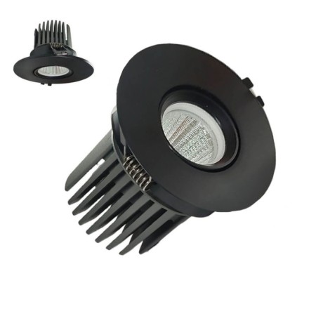 XXLED LED Downlight 15W - Schwenkbar - SCHWARZ RUND - CRI+92 - UGR13