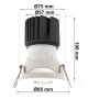 XXLED LED Downlight 15W - Schwenkbar - TECHNISCHES WEISS - CRI+92 - UGR13 - Produktansicht