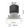 XXLED LED Downlight 15W - WEISS - QUADRATISCH - CRI+92 - UGR13 - Produktansicht