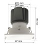 XXLED LED Downlight 15W - WEISS - QUADRATISCH - WOLKE - CRI+92 - UGR13