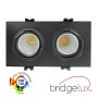 XXLED LED Downlight 30W - Schwenkbar - SCHWARZ- Doppelt - CRI+92 - UGR13 - Detailansicht