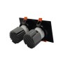 XXLED LED Downlight 30W - Schwenkbar - SCHWARZ- Doppelt - CRI+92 - UGR13 - Detailansicht