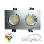 XXLED LED Downlight 30W - Schwenkbar - SILBER Doppelt - CRI+92 - UGR13 - Detailansicht