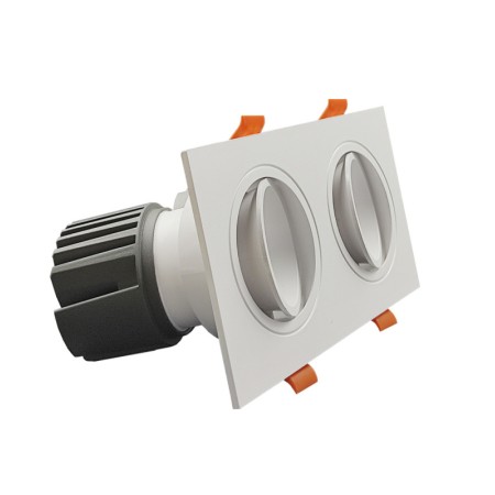 XXLED LED Downlight 30W - Schwenkbar - WEISS Doppelt - CRI+92 - UGR13