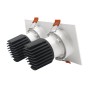 XXLED LED Downlight 30W - Schwenkbar - WEISS Doppelt - CRI+92 - UGR13 - technische Ansicht