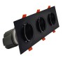 XXLED LED Downlight 45W - Schwenkbar - SCHWARZ - Dreifach - CRI+92 - UGR13