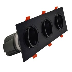 XXLED LED Downlight 45W - Schwenkbar - SCHWARZ - Dreifach - CRI+92 - UGR13