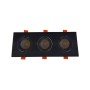 XXLED LED Downlight 45W - Schwenkbar - SCHWARZ - Dreifach - CRI+92 - UGR13 - Detailansicht